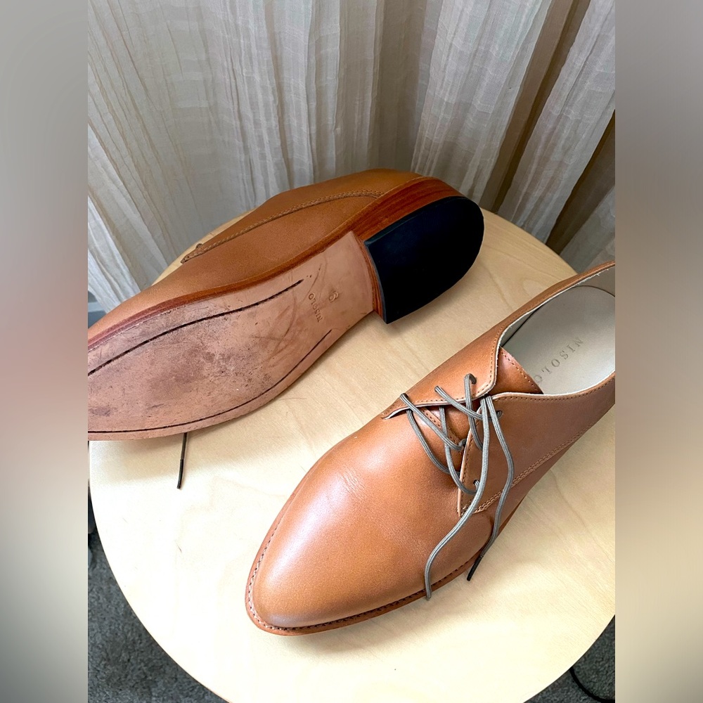 Nisolo Tan Leather Oxford Shoes - Picture 2 of 3